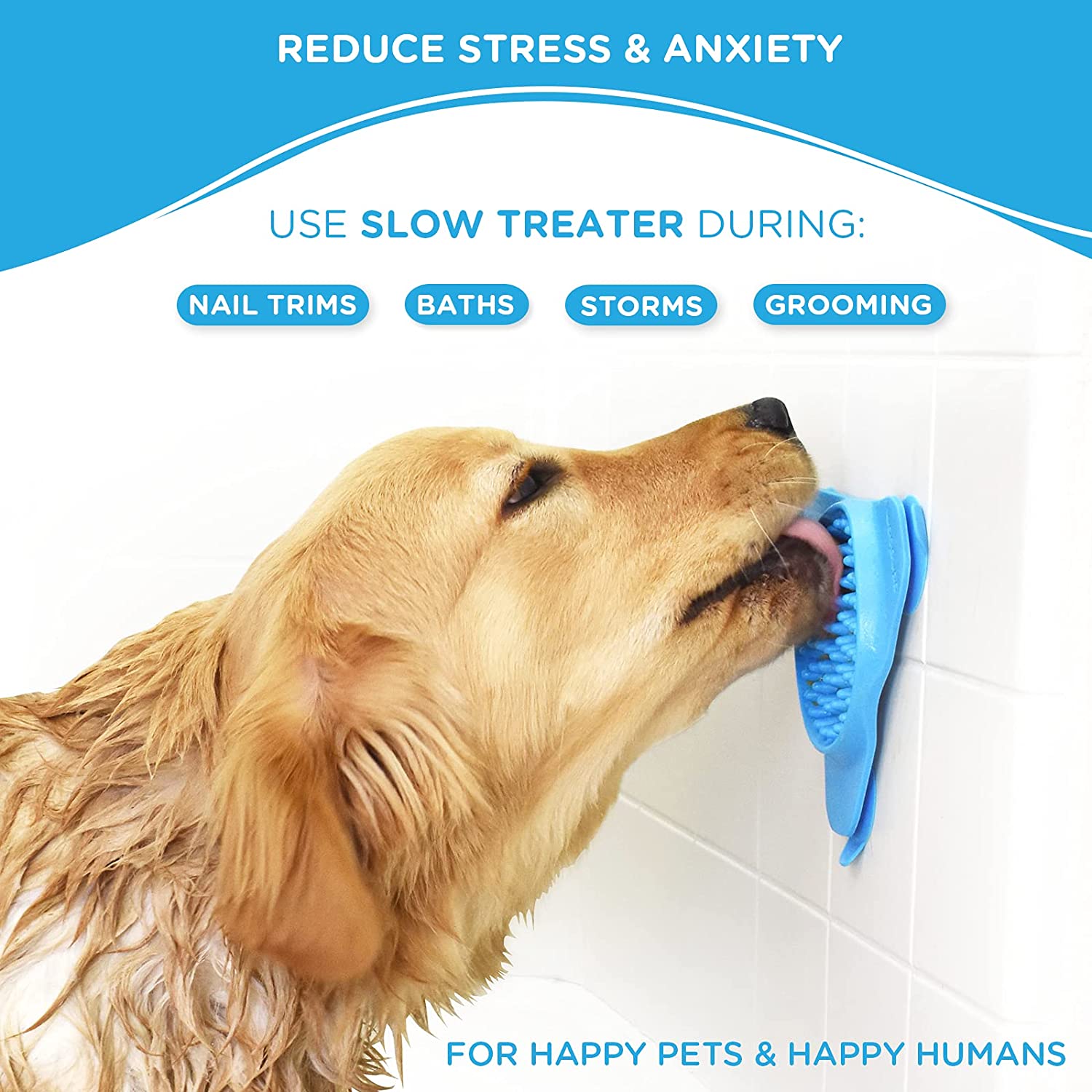 Slow Treater Treat Dispensing Lick Mat / Puzzle Feeder Toy
