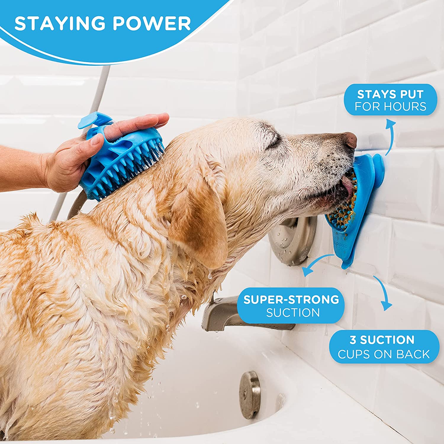 Silicone Dog Pet Lick Mat Pad Boredom Buster Slow Feeder Bath Grooming  Helper AU