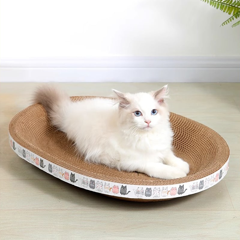 Oval Extra-Large Cat Scratching Board Scratcher Pad Lounge for Cat