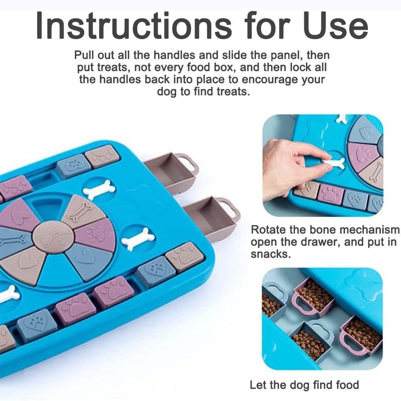 Advanced Interactive Puzzle Toy with Treat Dispenser for IQ Training Mental  Enrichment & Brain Stimulating – Petzo