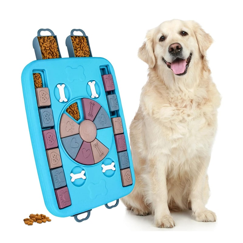 Dog Puzzle Toys, Squeaky Treat Dispensing Dog Enrichment Toys for IQ  Training and Brain Stimulation, Interactive Mentally Stimulating Toys as  Gifts