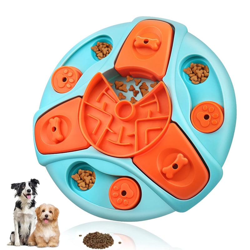 Dog Puzzle Feeder For Beginners Easy,pet Intelligence Fun Hide & Seek Food  Toy,puppy Treats Dispenser Interactive Toys
